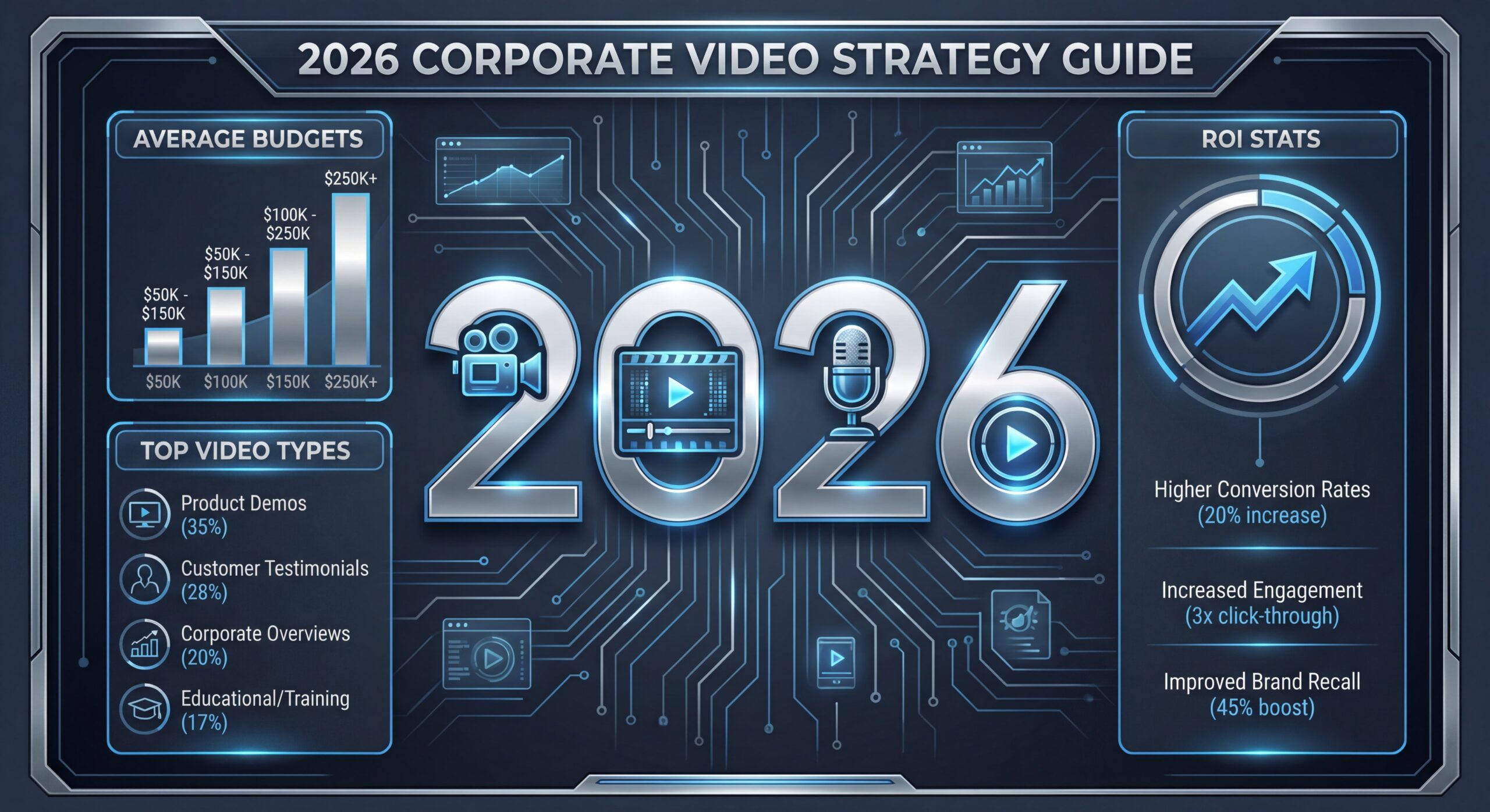 Corporate video production studio setup