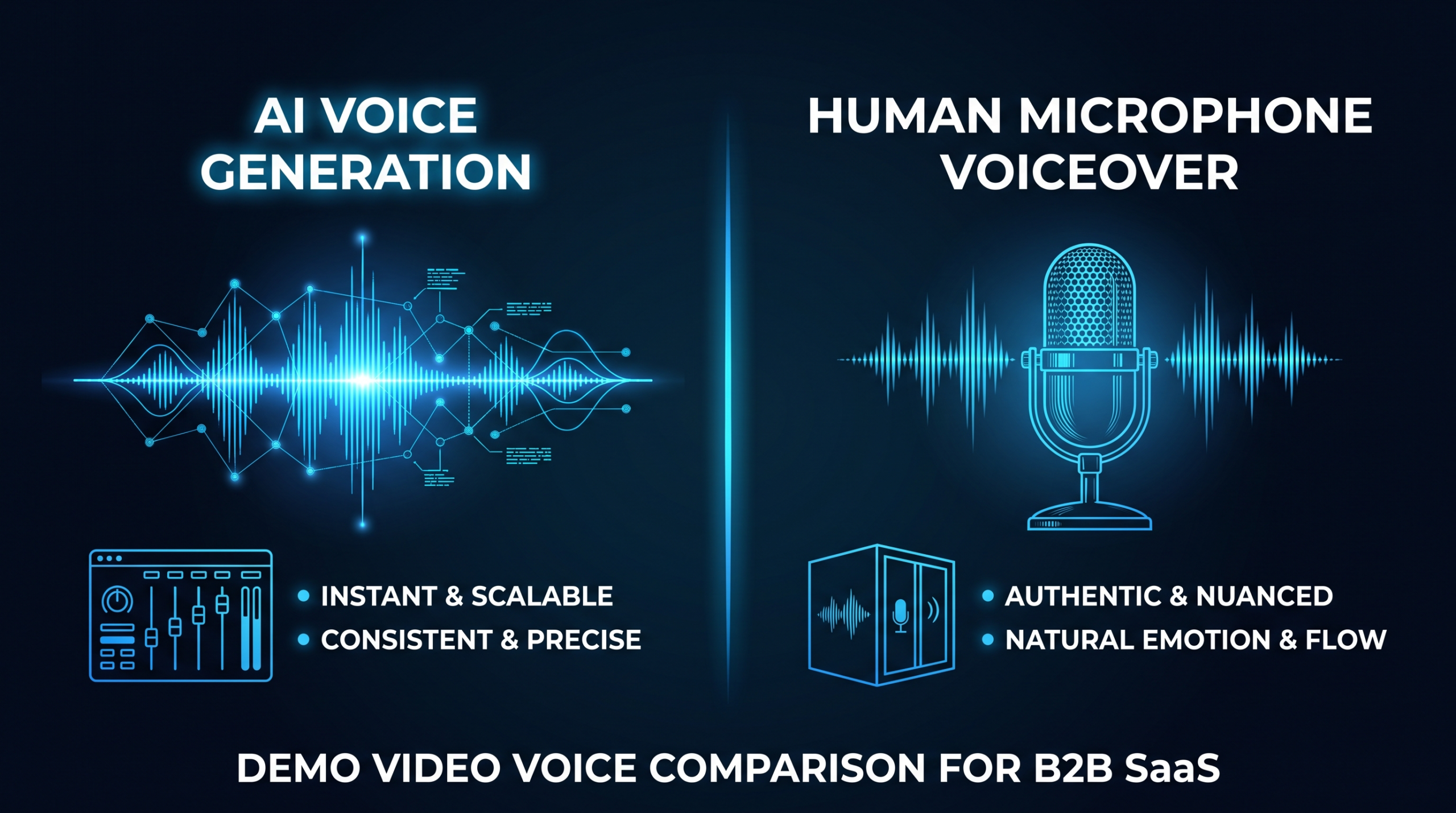 AI vs Human Voiceover for B2B Demo Videos