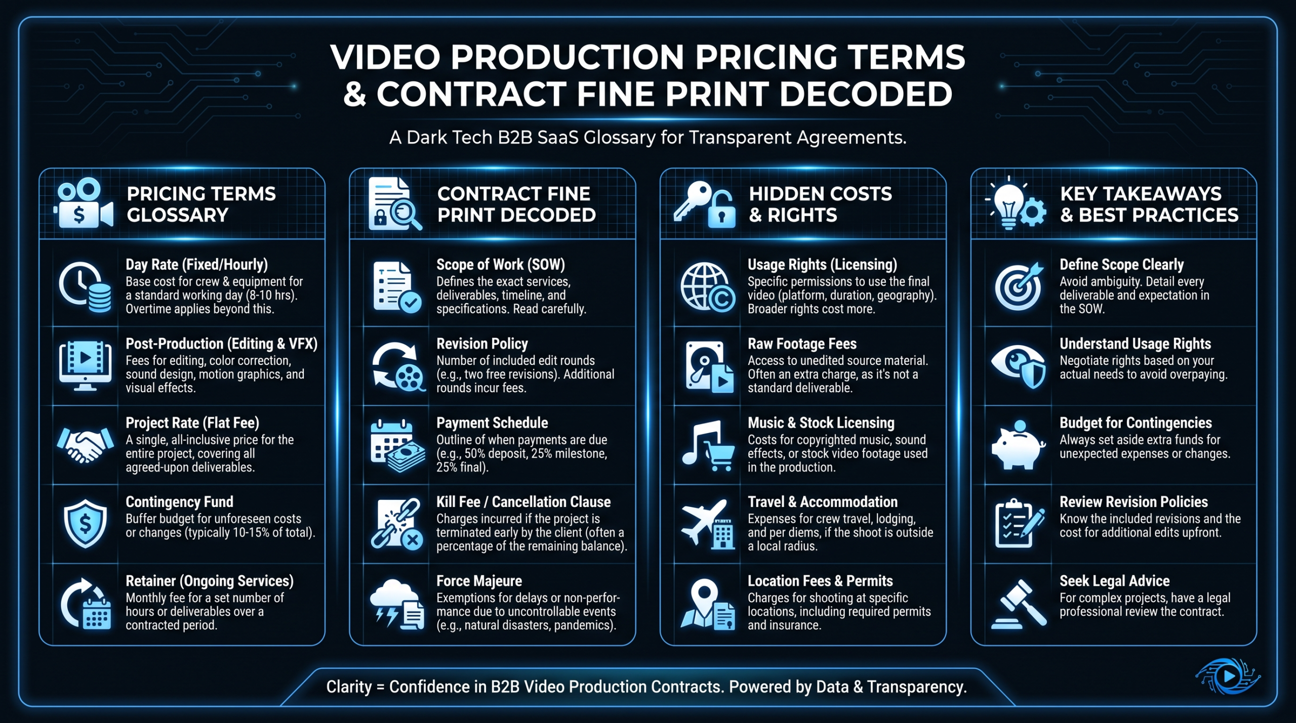Rush Fees, Raw Footage, Buyouts: Video Production Pricing Terms Decoded