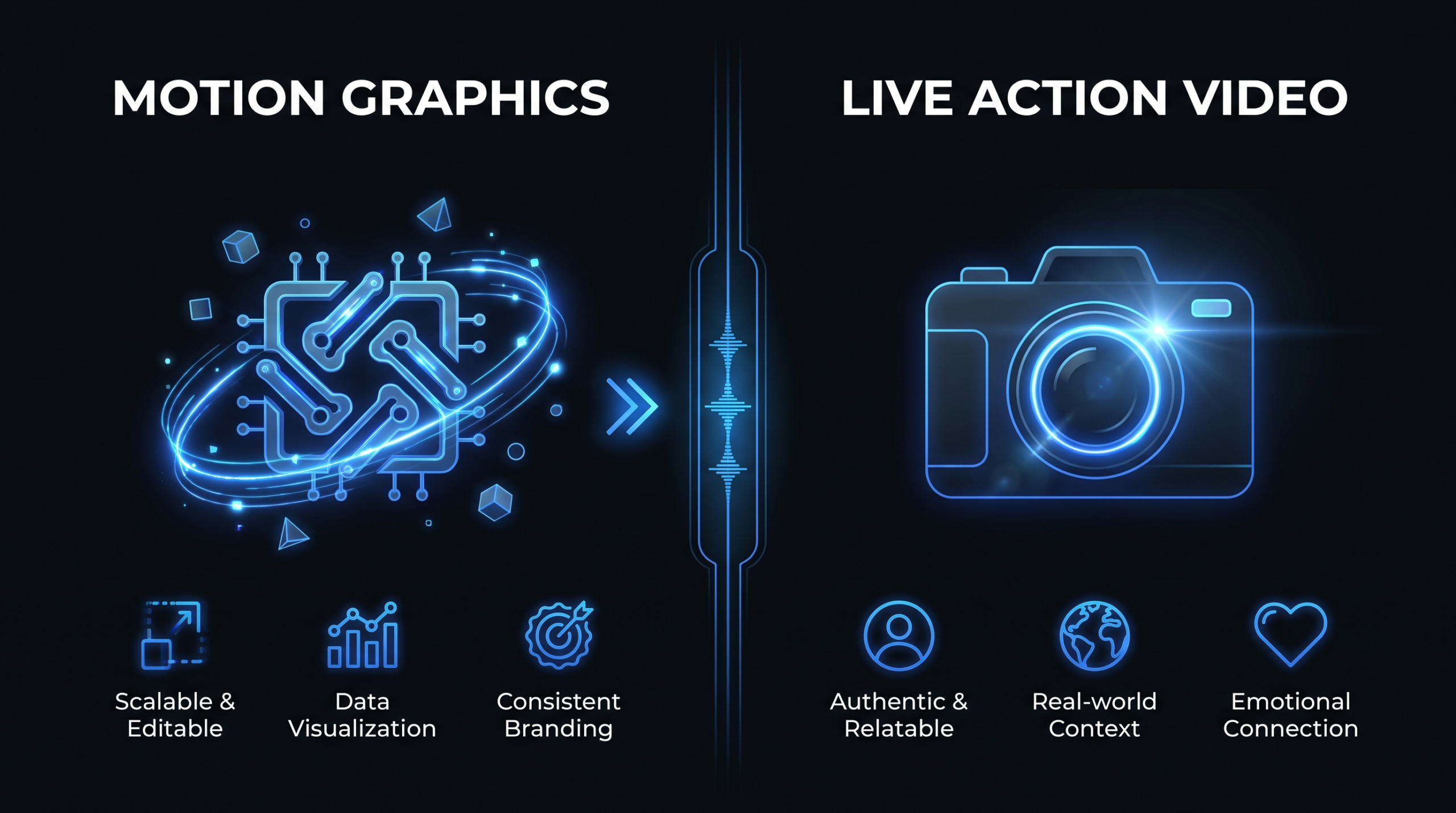 Motion graphics vs live action video decision framework for B2B SaaS marketing teams