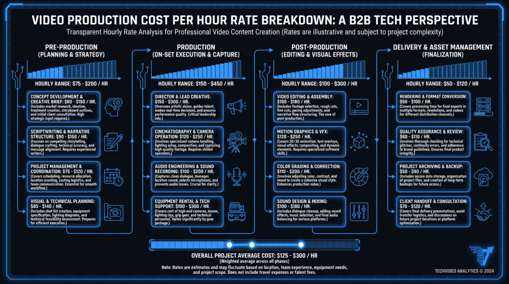 Video Profuction Video Production Cost Per Hour: 2026 Rates